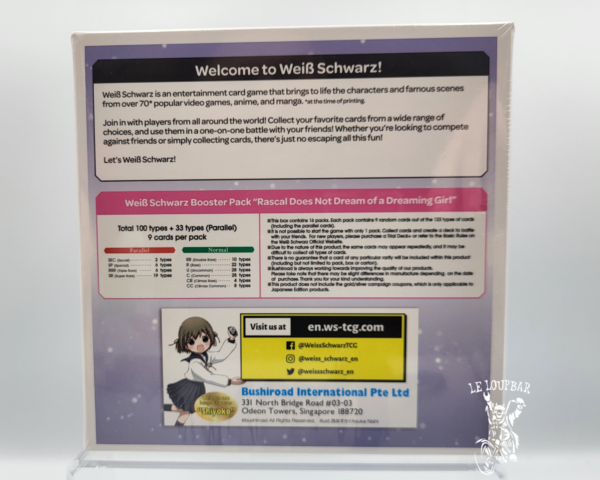 Weiss Schwarz Display Rascal Does Not Dream of a Dreaming Girl – Image 2
