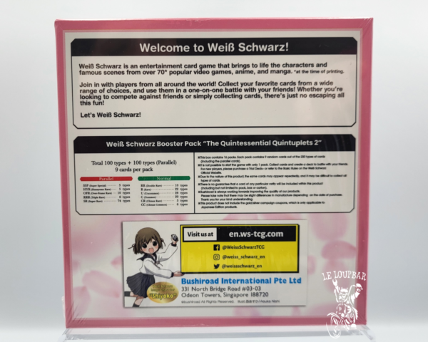 Weiss Schwarz Display QQ The Quintessential Quintuplets 2 – Image 2