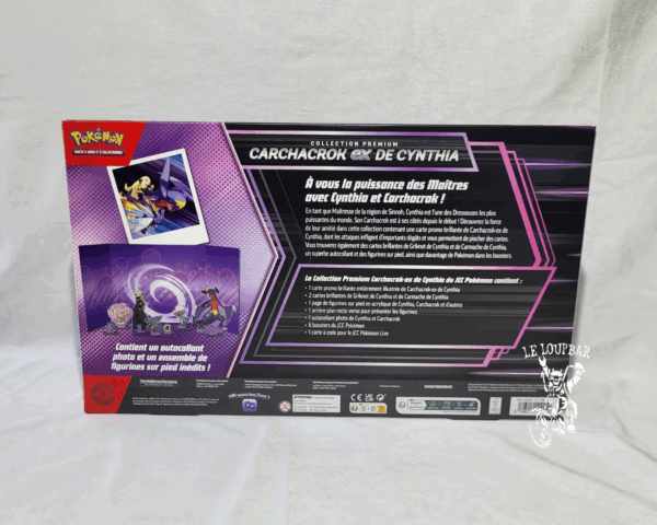 Pokemon : Box Collection Premium Carchacrok EX de Cynthia – Image 2